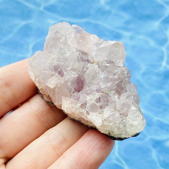 Raw Light Purple Amethyst Crystals on Dark Purple Matrix 2”x1.4” - Picture 3 of 7